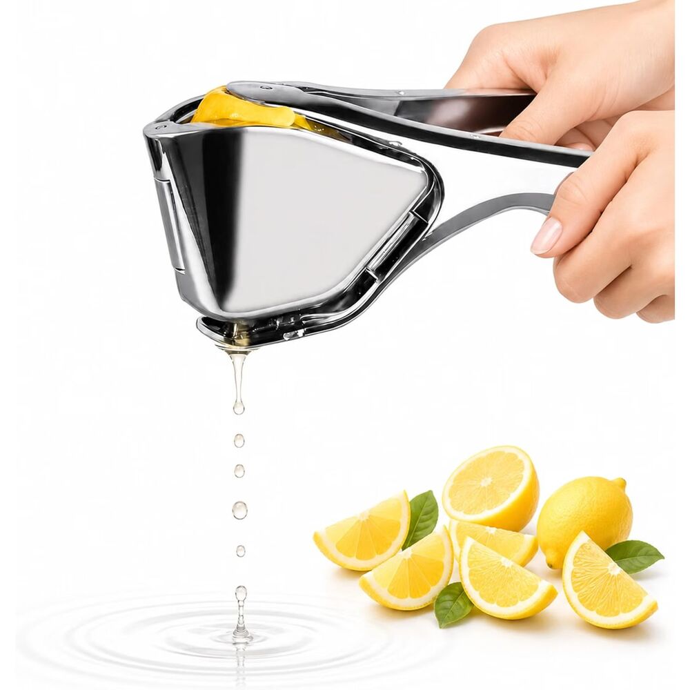 Heavy Duty Stainless Steel Lemon Squeezer Manual Citrus Juicer Press Strainer